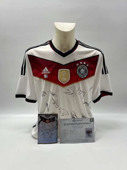 Deutschland Trikot WM 2014 Teamsigniert Autogramm DFB Weltmeister Adidas L
