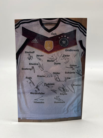 Deutschland Trikot WM 2014 Teamsigniert Autogramm DFB Weltmeister Adidas L