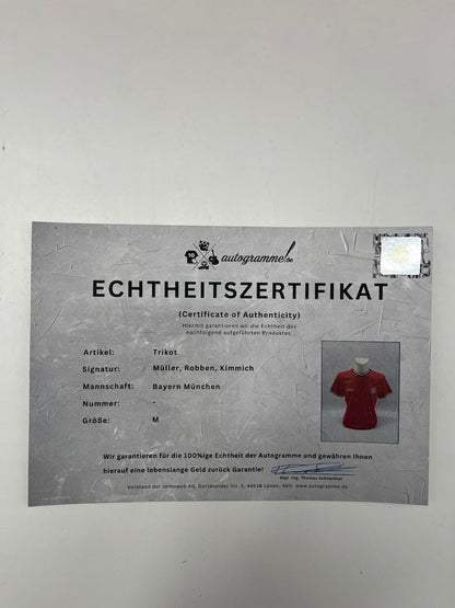 Bayern München T-Shirt Robben, Müller, Kimmich signiert Autogramm FCB M
