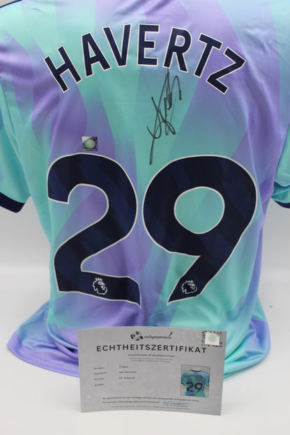 FC Arsenal 2024/2025 Trikot Kai Havertz signiert Autogramme Adidas COA L