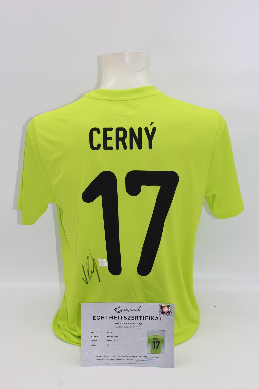 Tschechien 2020 Trikot Vaclav Cerny signiert COA Autogramm neu M
