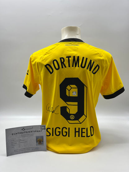 Borussia Dortmund Authentic Trikot Sigfried Held signiert BVB Puma M