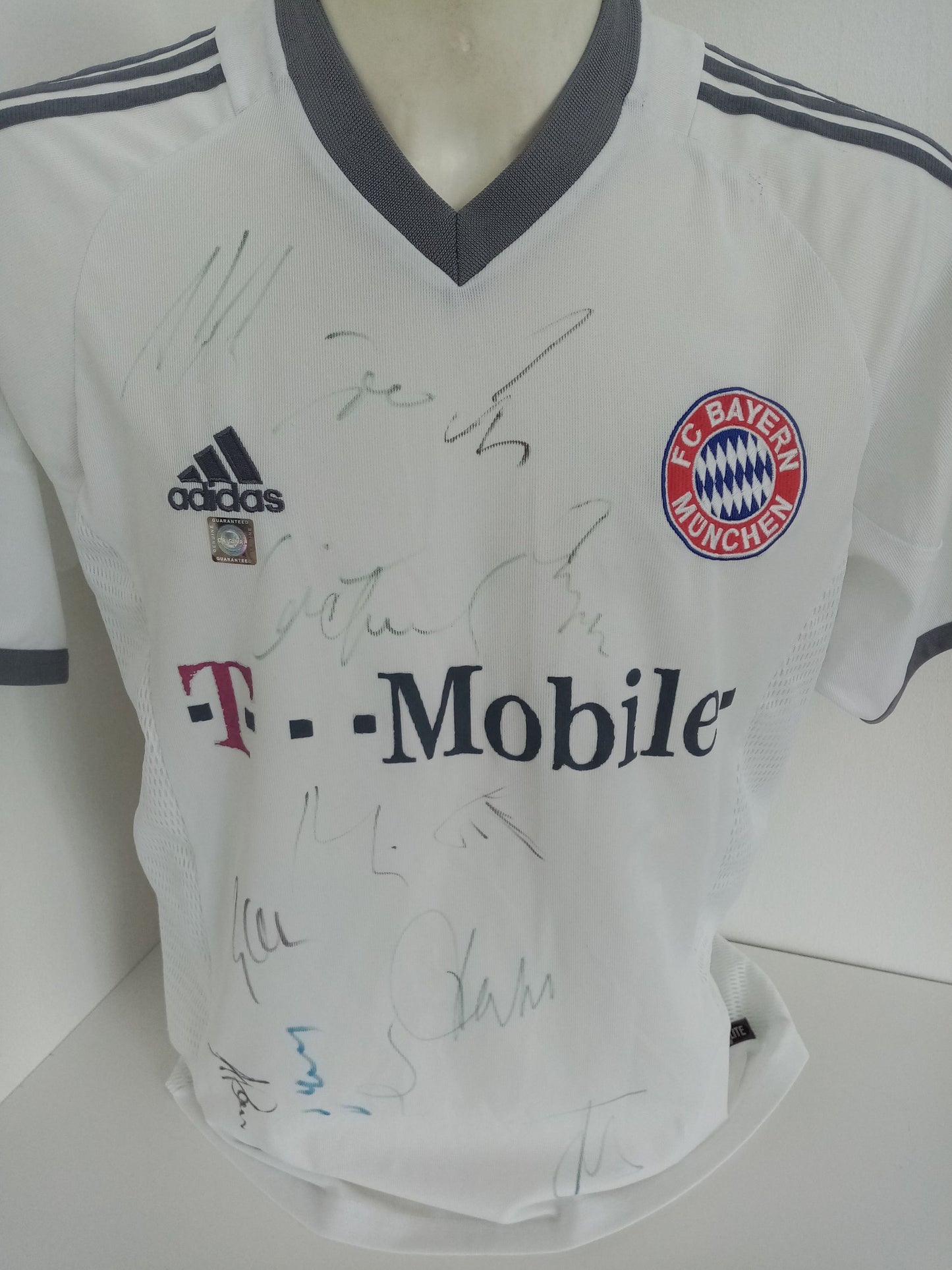 Bayern München Trikot 02/03 03/04 Teamsigniert Fußball Bundesliga COA Adidas M