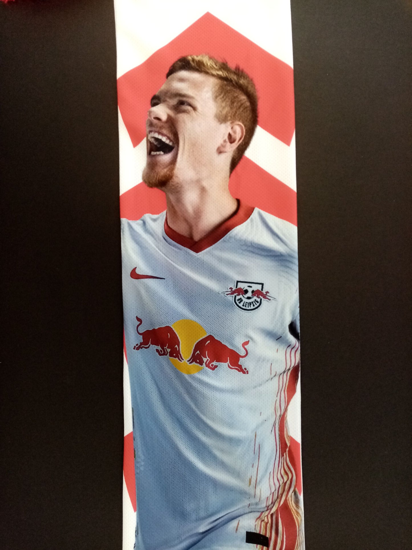 RB Leipzig Fan Scarf Halstenberg signed COA Autograph Football Scarf Red Bull