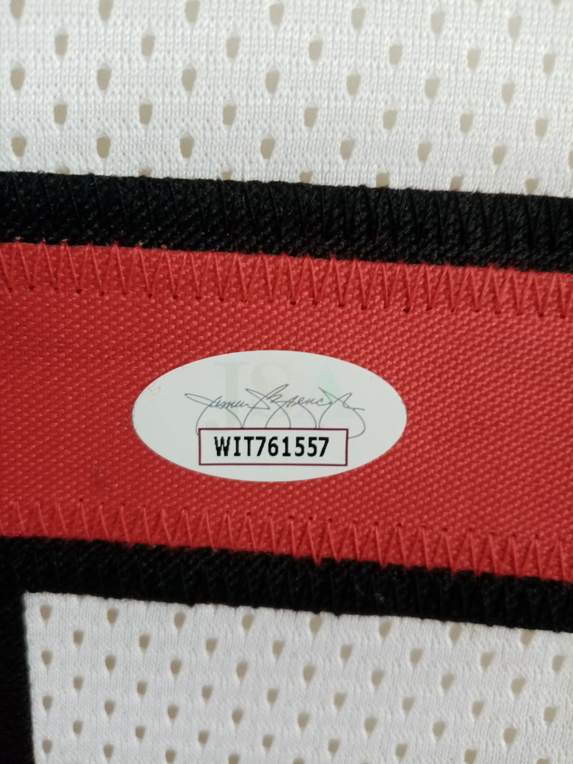 Basketball jersey Horace Grant signed NBA Chicago Bulls Coa XL