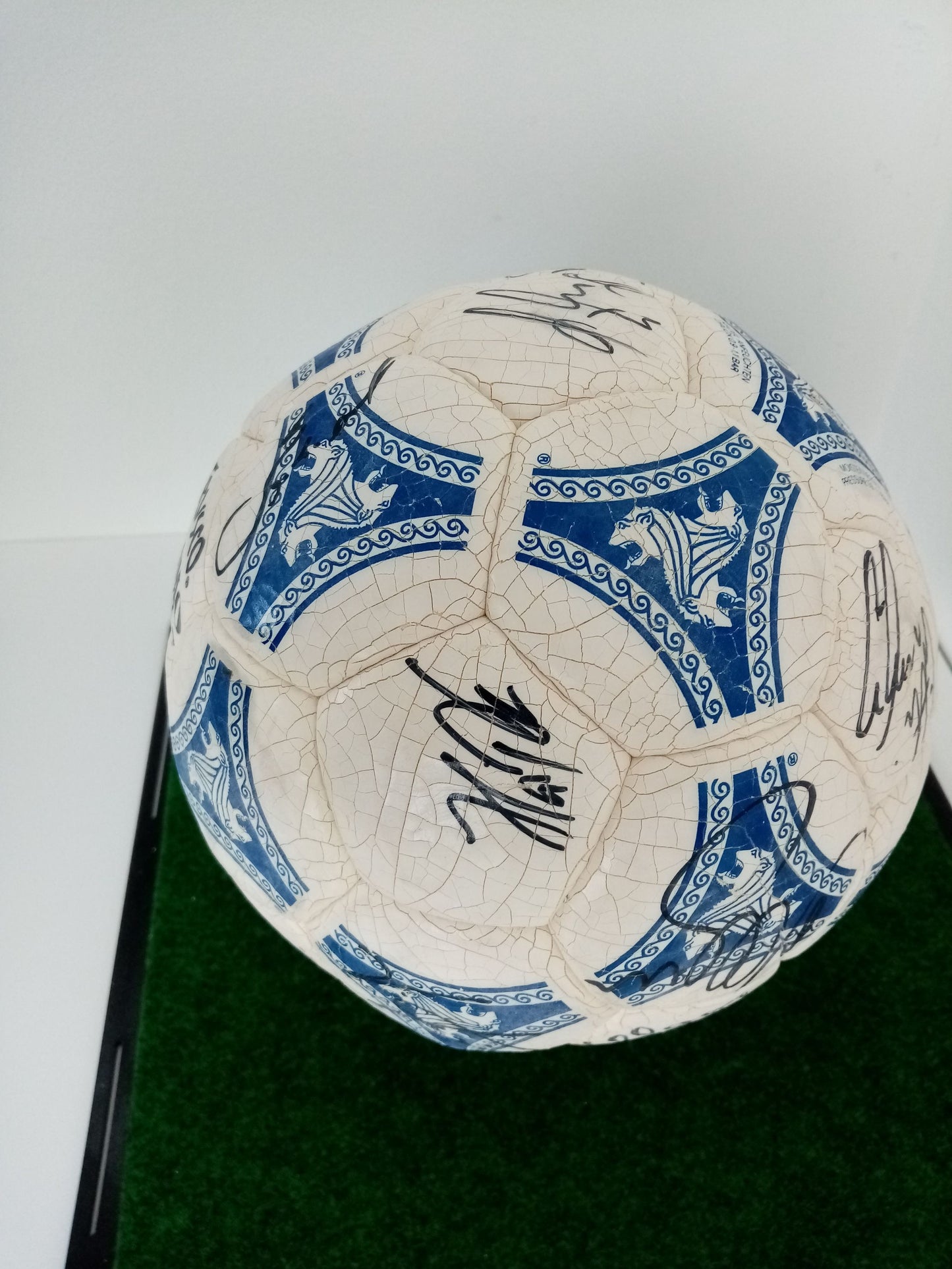 Football Team Signed World Cup 1990 in Display Case DFB Signature Germany COA Adidas