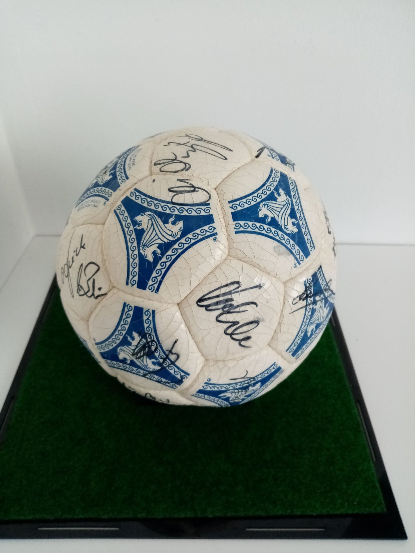 Football Team Signed World Cup 1990 in Display Case DFB Signature Germany COA Adidas