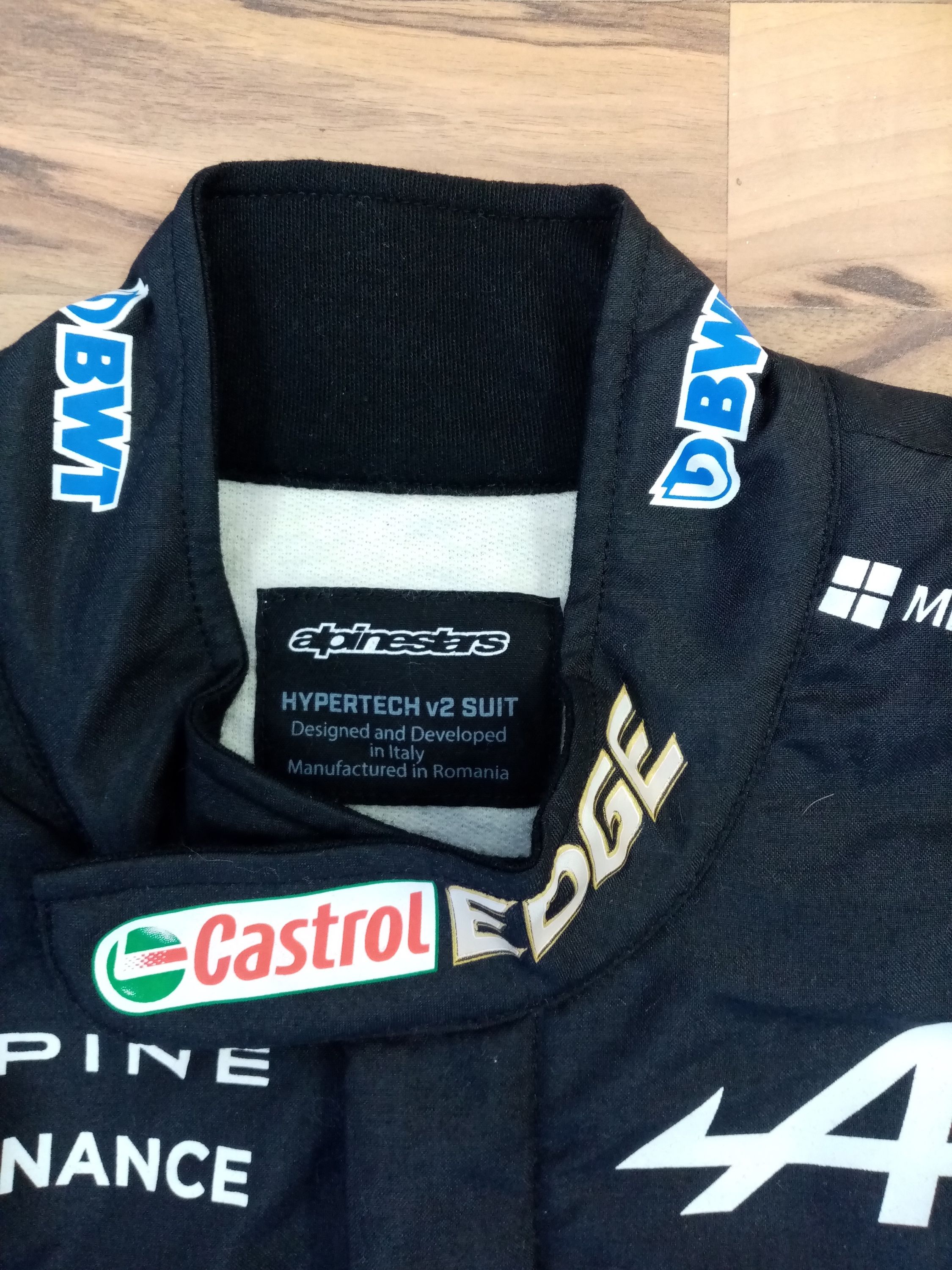 Racing overall worn by Esteban Ocon Formula 1 Alpine Coa