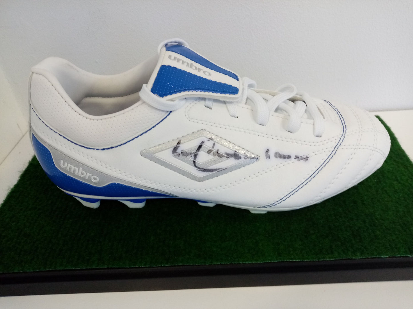 Fußballschuh Franz Beckenbauer signiert Autogramm Unterschrift Umbro COA