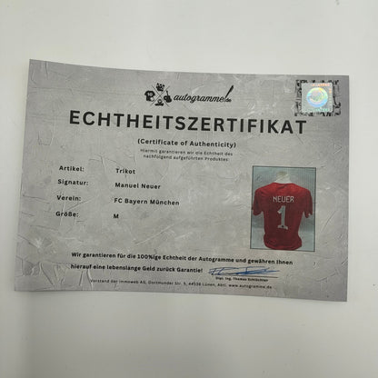 Bayern München Trikot Manuel Neuer signiert Autogramm Adidas COA M