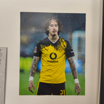 Kapitänsbinde Fabio Silva signiert im Rahmen Borussia Dortmund Autogramm COA