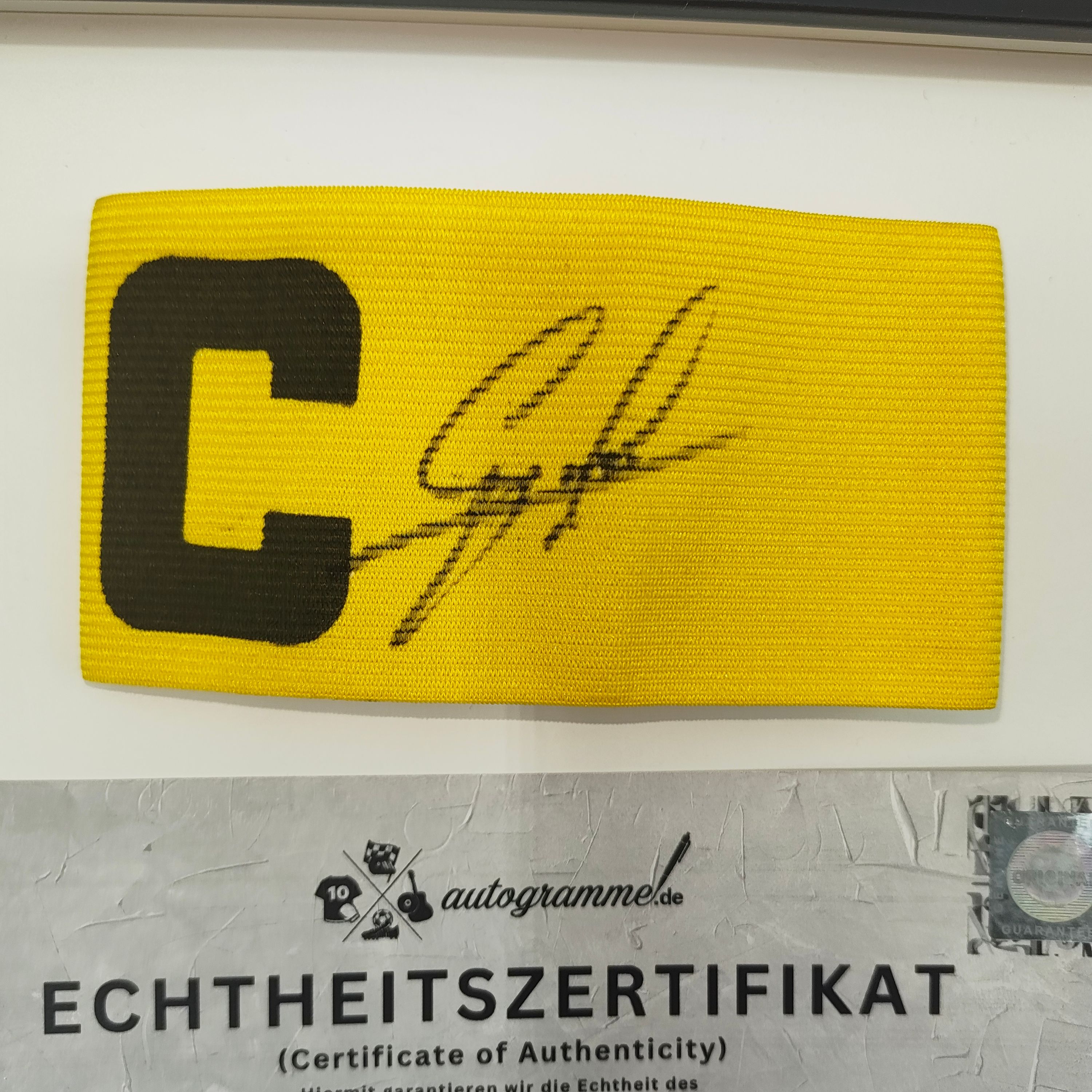 Kapitänsbinde Fabio Silva signiert im Rahmen Borussia Dortmund Autogramm COA