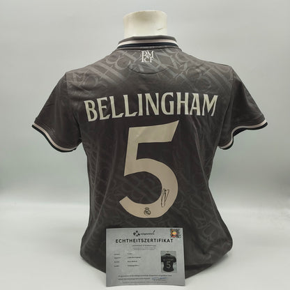Real Madrid Trikot Damen Jude Bellingham signiert Autogramm Adidas COA L