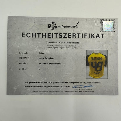 Borussia Dortmund Trikot Luca Reggiani signiert BVB Puma L 25/26