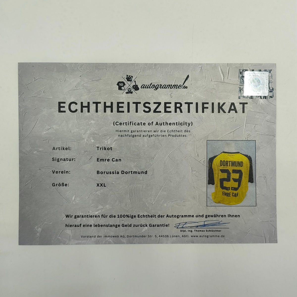 Borussia Dortmund Trikot Emre Can signiert BVB Puma XXL 25/26