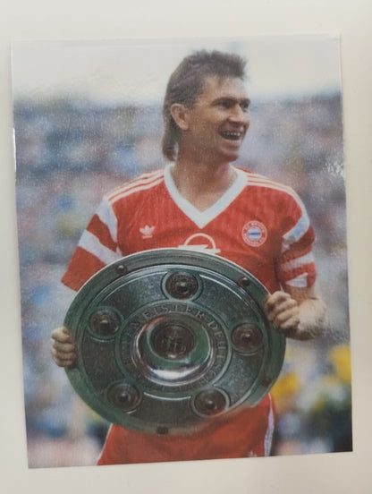 Kapitänsbinde Klaus Augenthaler signiert im Rahmen COA Bayern München Fußball