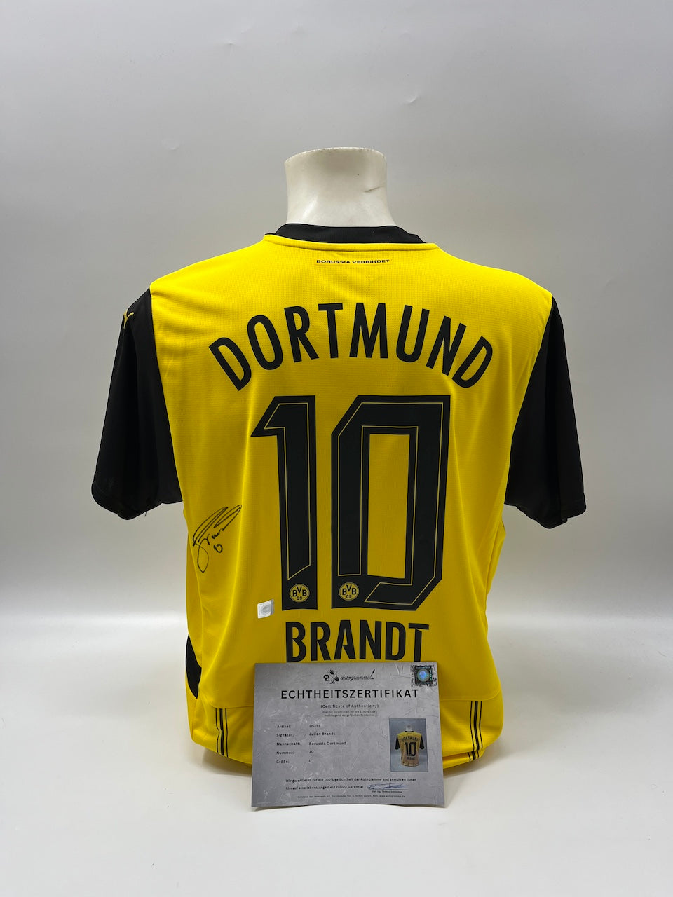 Borussia Dortmund Trikot signiert Julian Brandt BVB Puma Autogramm L