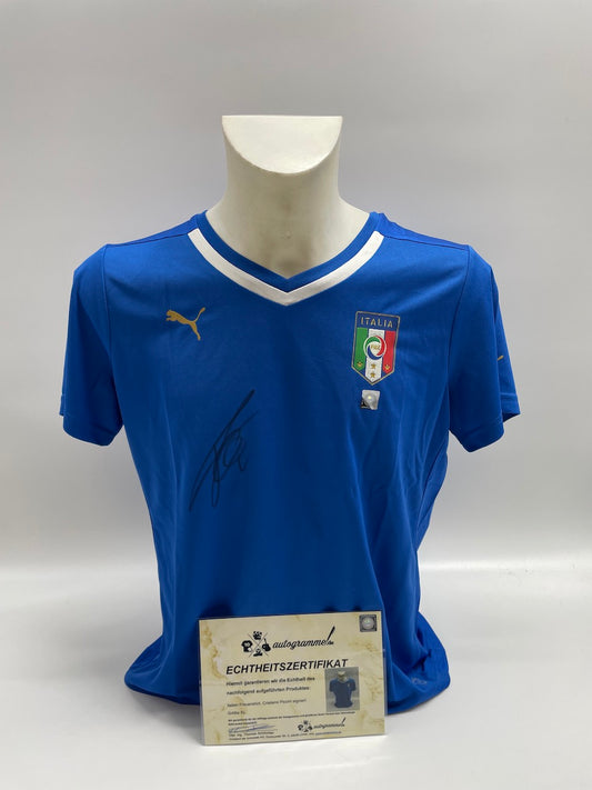 Italy women's shirt Cristiano Piccini signed autograph Puma new XL