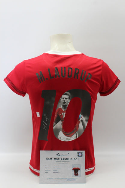 Dänemark Damentrikot Michael Laudrup signiert Autogramm Puma COA S