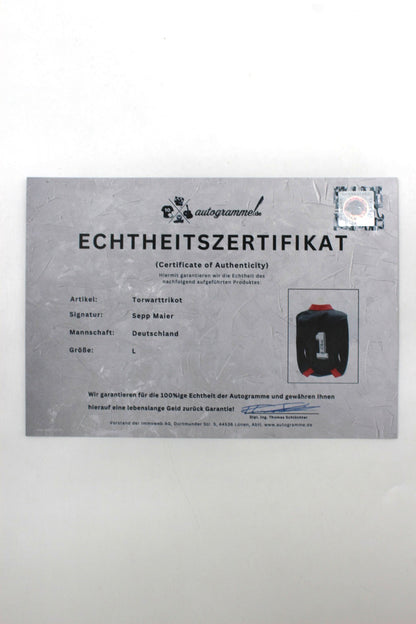 Deutschland Repro Trikot Sepp Maier signiert DFB Neu Autogramm COA L