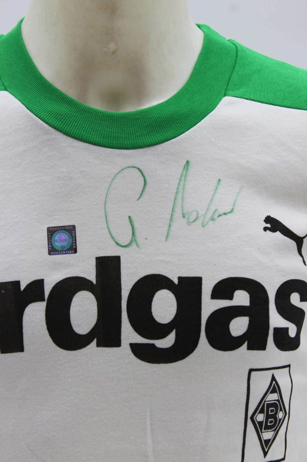 Repro Borussia Mönchengladbach Trikot Günter Netzer signiert COA S
