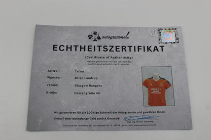 Glasgow Rangers 22/23 Trikot Brian Laudrup signiert Autogramm Castore Damengröße 44