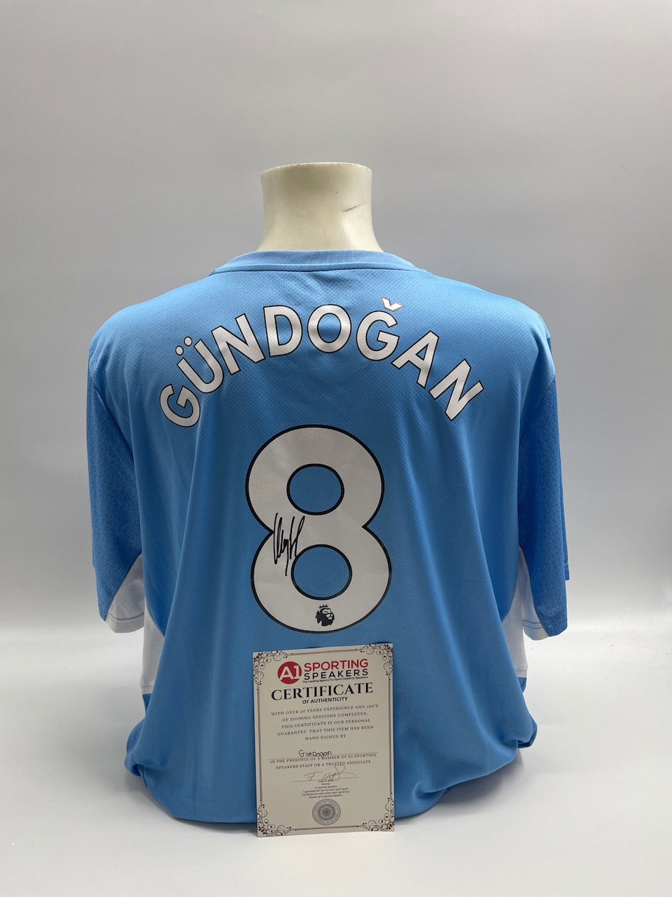 Manchester City Trikot Ilkay Gündogan signiert Autogramm England Puma 3XL