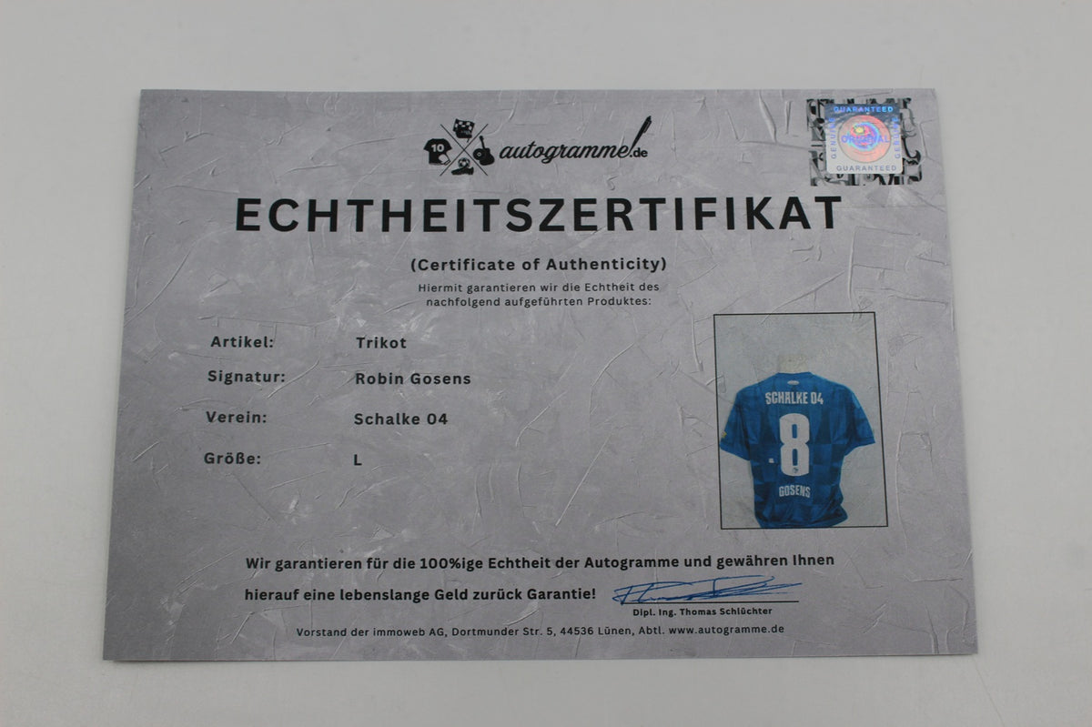Schalke 04 26/27 Trikot Robin Gosens signiert S04 Bundesliga Fußball Adidas Neu L