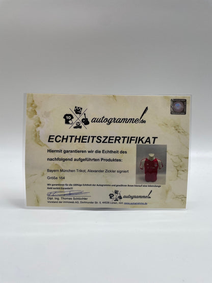 Bayern Munich jersey Alexander Zickler signed autographs adidas 164