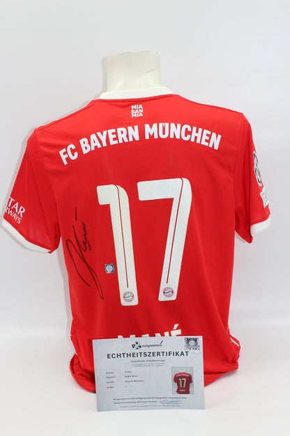 Bayern München Trikot Sadio Mane signiert Adidas FCB L 21/22