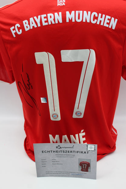 Bayern München Trikot Sadio Mane signiert Adidas FCB L 21/22