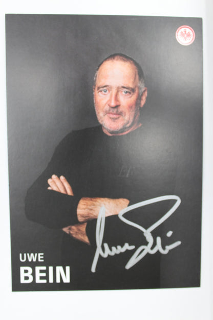 Kapitänsbinde Uwe Bein signiert im Rahmen Autogramm Eintracht Frankfurt COA