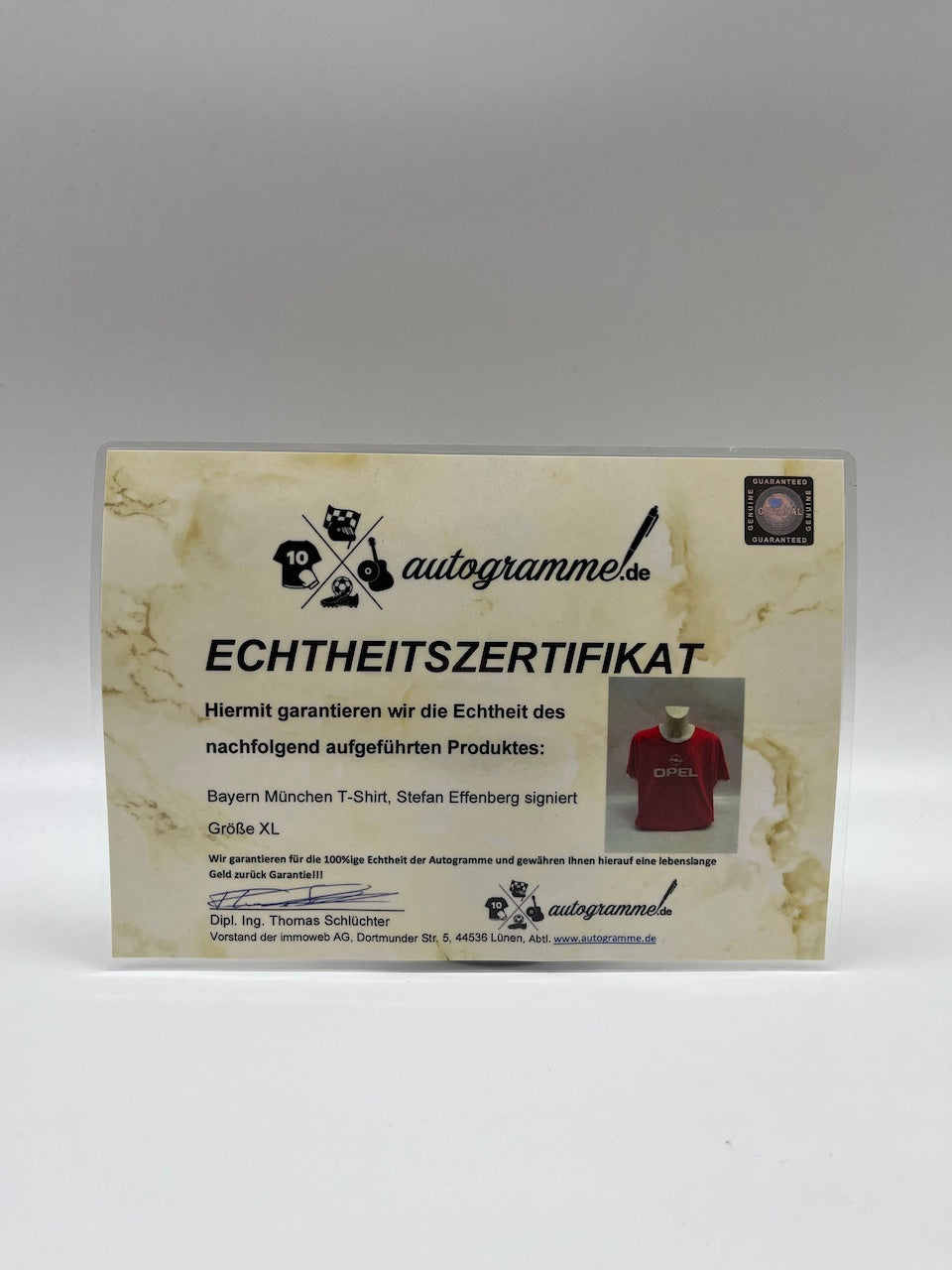 Bayern München Trikot Stefan Effenberg signiert Autogramme Adidas XL