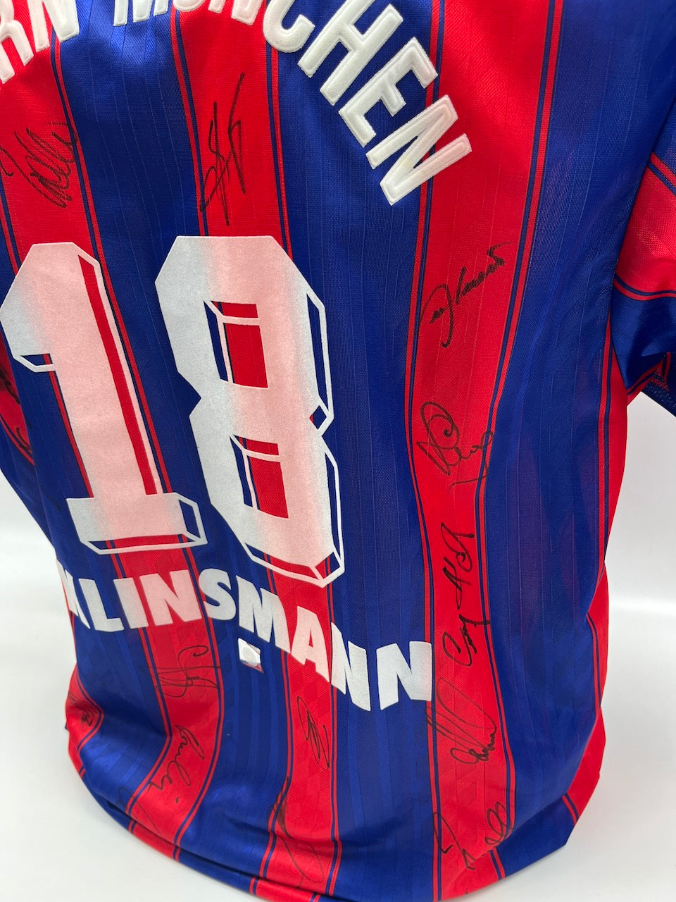 Bayern München Trikot 1996/1997 Teamsigniert Matchworn Klinsmann COA Adidas L