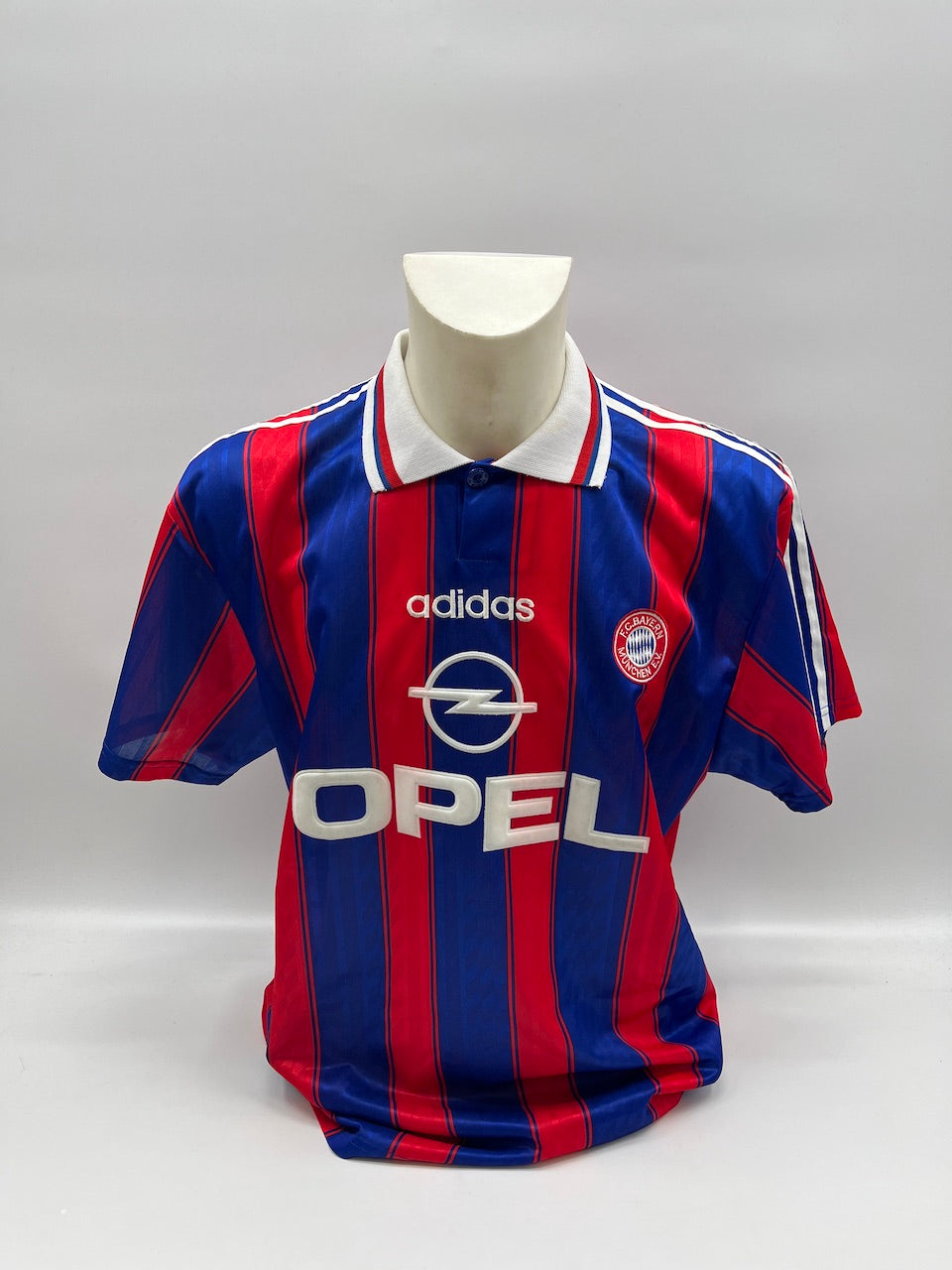 Bayern München Trikot 1996/1997 Teamsigniert Matchworn Klinsmann COA Adidas L