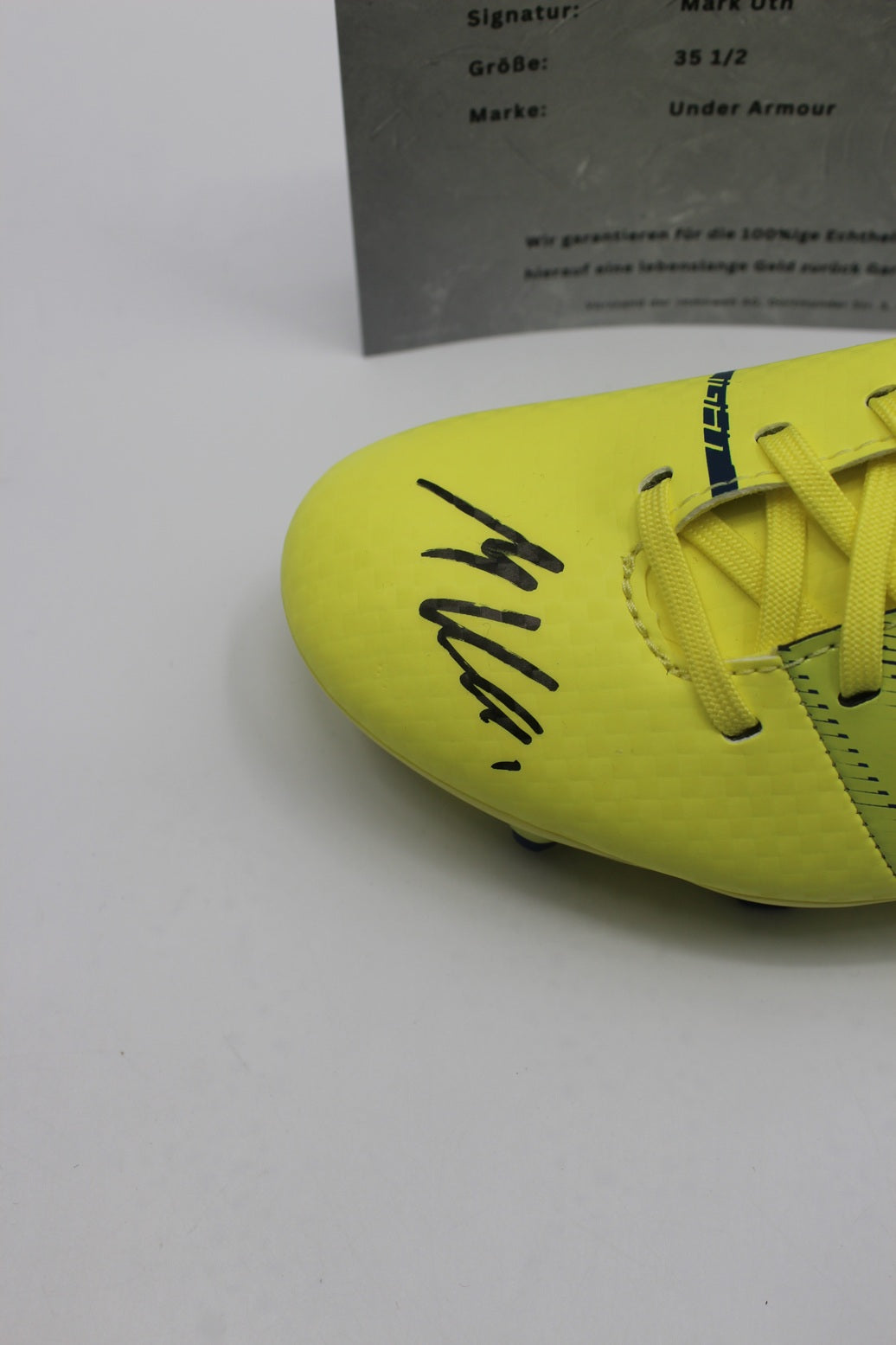 Fußballschuh Mark Uth signiert Autogramm 1. FC Köln Under Armour 35 1/2