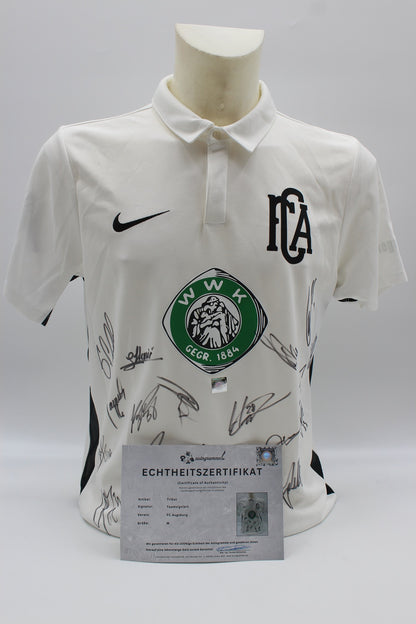 FC Augsburg Trikot 2018/2019 Teamsigniert COA Bundesliga M
