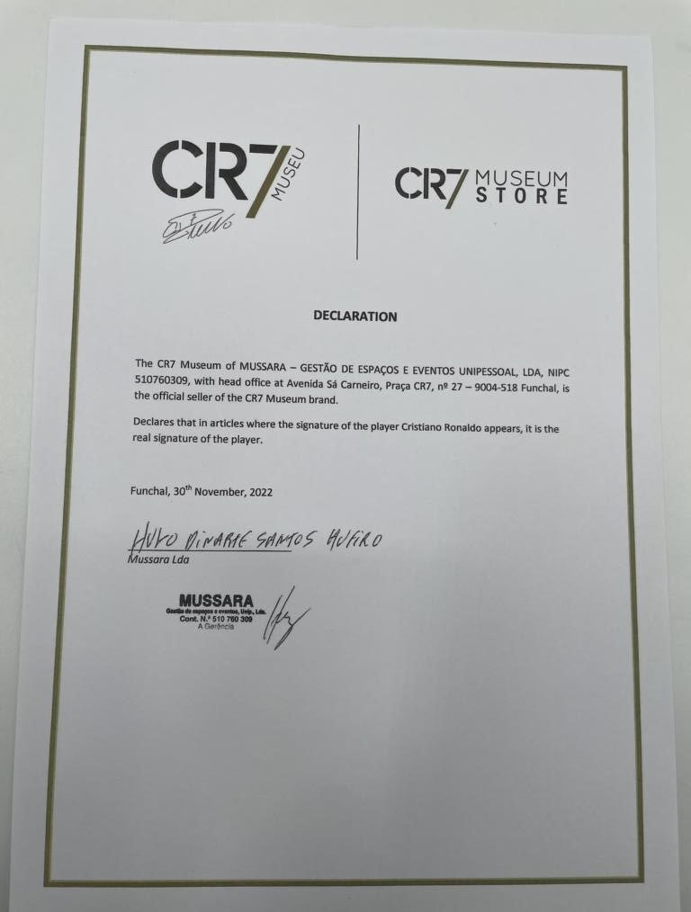 Portugal Trikot Cristiano Ronaldo signiert Autogramm COA Fußball L