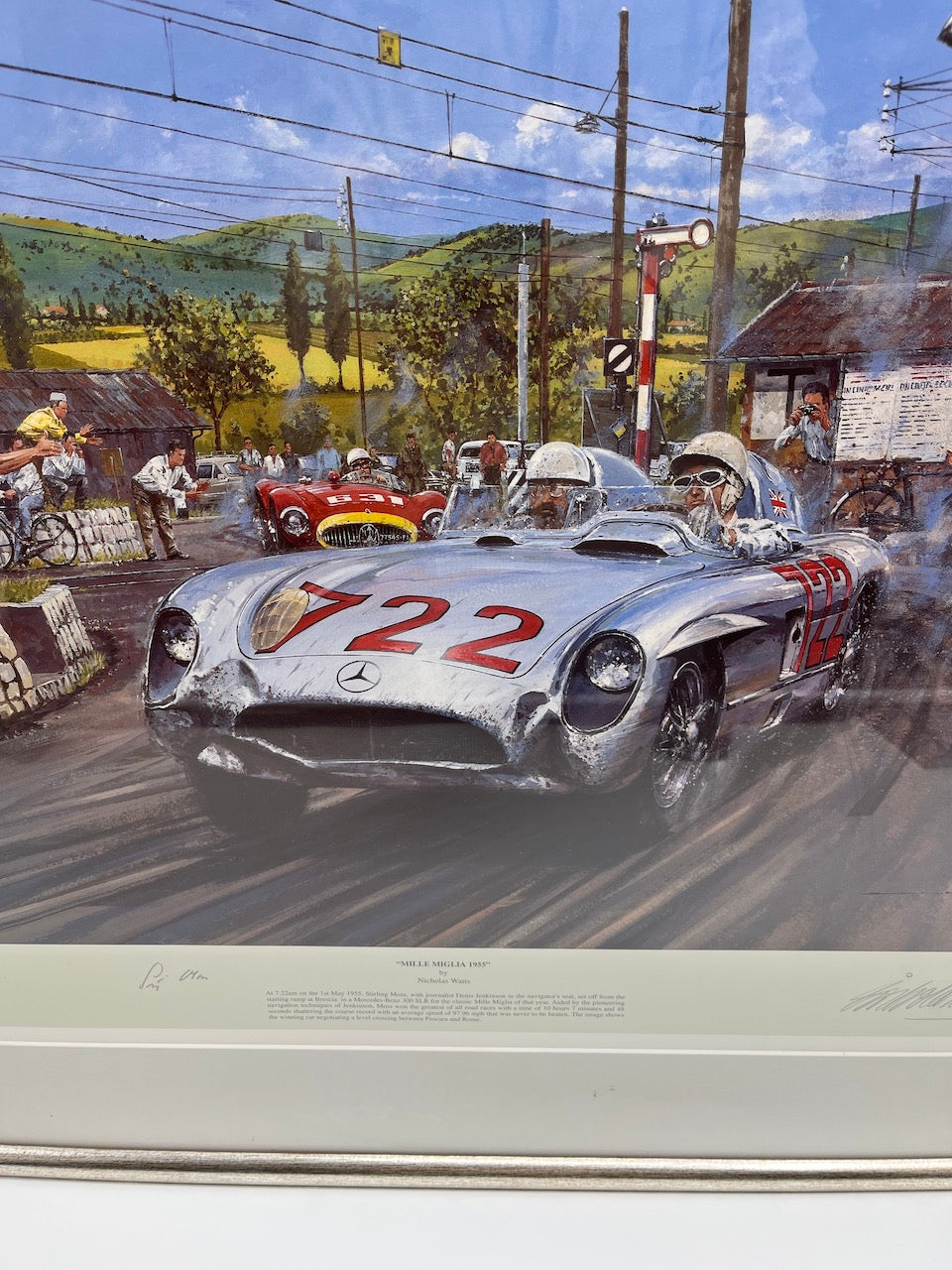 Nicholas Watts - "Mille Miglia 1955" Kunstdruck signiert Jenkinson und Moss