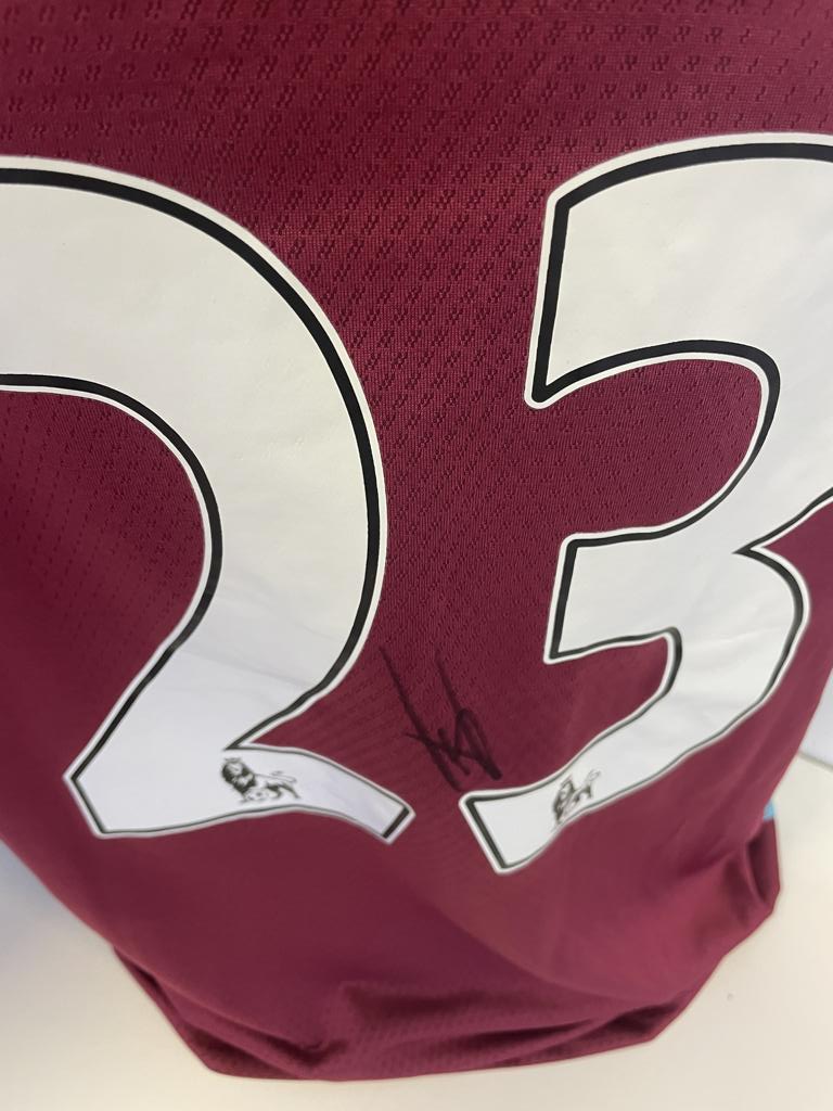 West Ham Jersey Jose Fonte signed autograph football England Umbro L