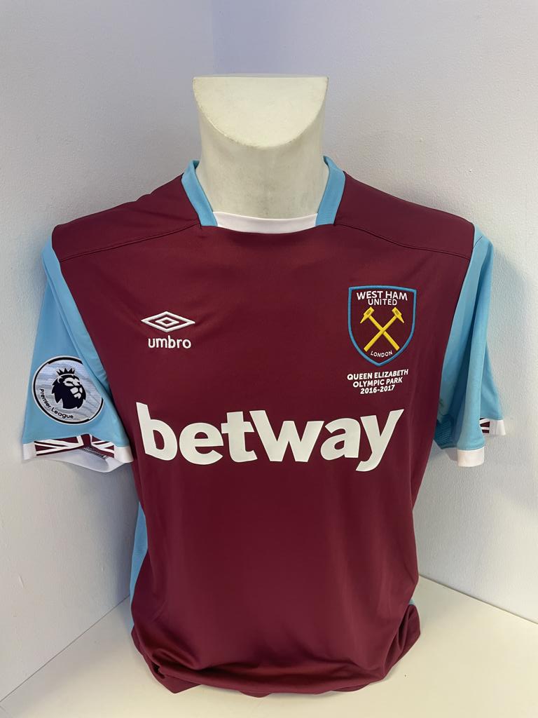 West Ham Jersey Jose Fonte signed autograph football England Umbro L