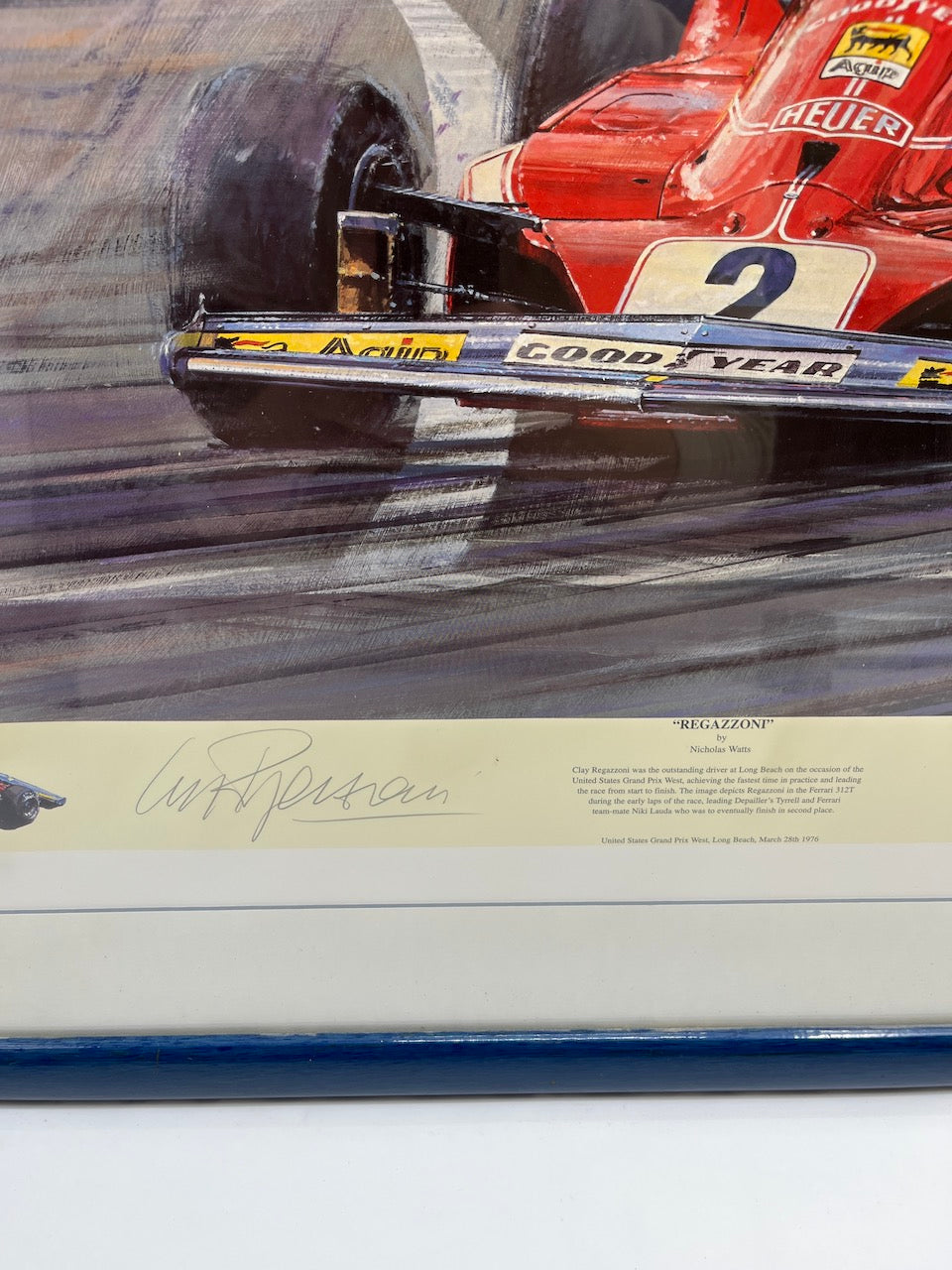 Nicholas Watts - "Regazzoni" art print signed Clay Regazzoni 