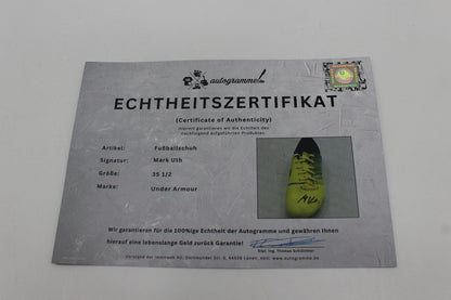 Fußballschuh Mark Uth signiert Autogramm 1. FC Köln Under Armour 35 1/2