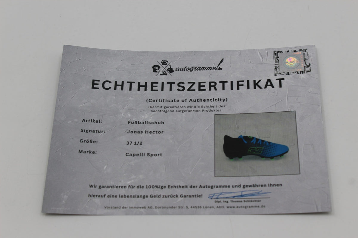 Fußballschuh Jonas Hector signiert Autogramm 1. FC Köln Capelli Sport 37 1/2