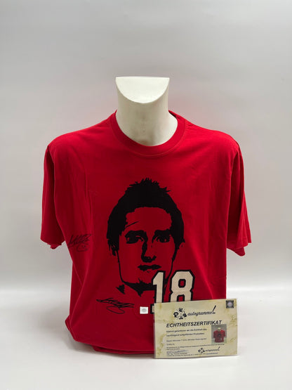 Bayern Munich T-Shirt Miroslav Klose signed autographs adidas coa new XL