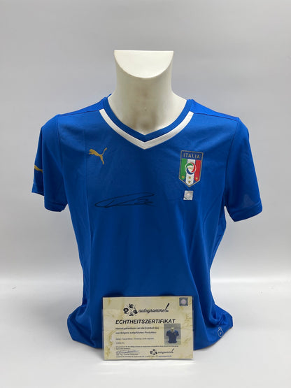 Italy women's shirt Vincenzo Grifo signed autograph puma new XL