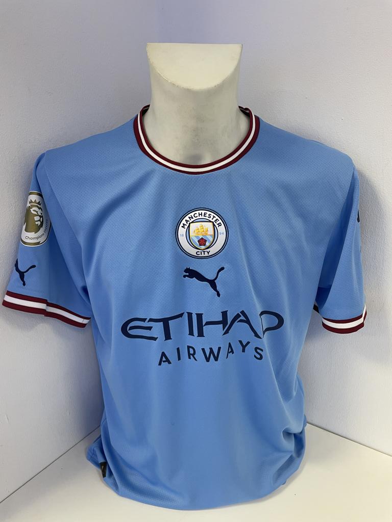 Manchester City Jersey Erling Haaland signed autograph football England Puma L