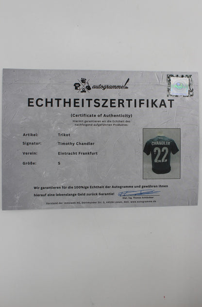 Eintracht Frankfurt Trikot Timothy Chandler signiert Autogramm Adidas neu S