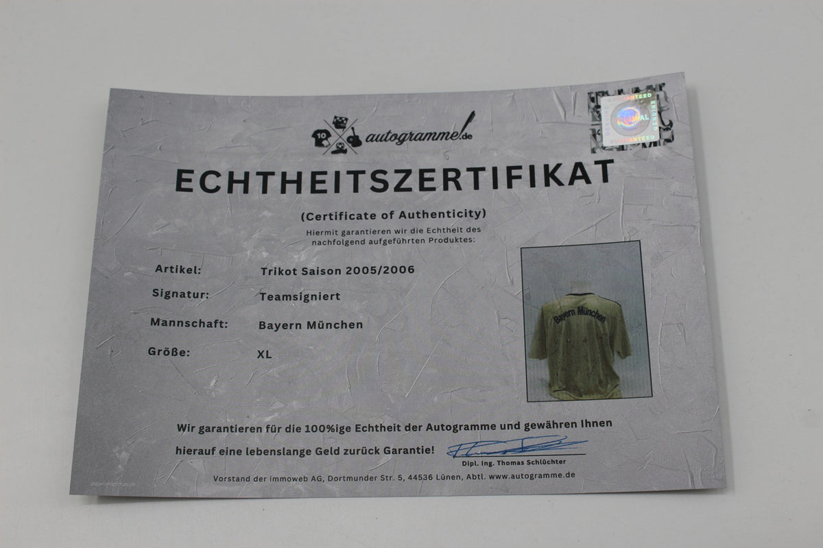 FCB Trikot 2005/2006 Teamsigniert Bayern München Adidas Neu XL