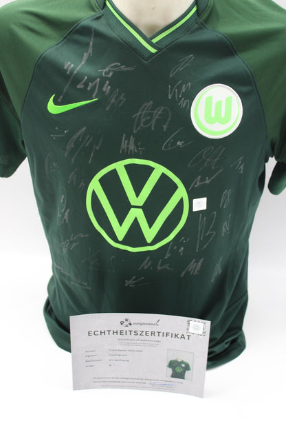 VFL Wolfsburg Trikot 21/22 Teamsigniert Autogramm Nike COA M